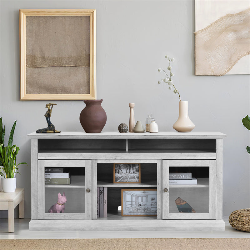 Vintage Wooden TV Stand – Farmhouse Rustic Media Console for Living Room (US Stock)