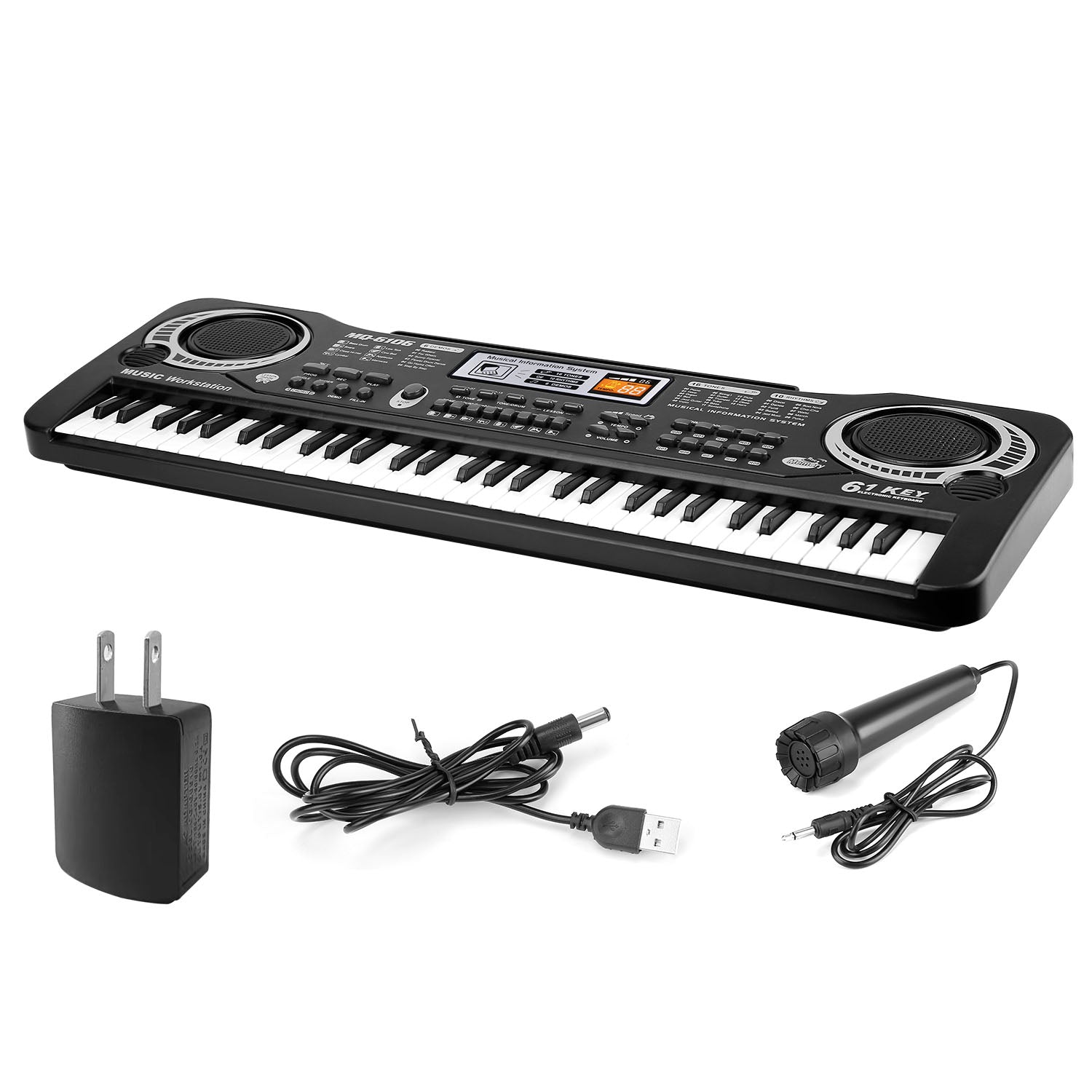 61-Key Digital Electronic Keyboard Piano with Microphone – Kids & Beginners | Fast US Shipping