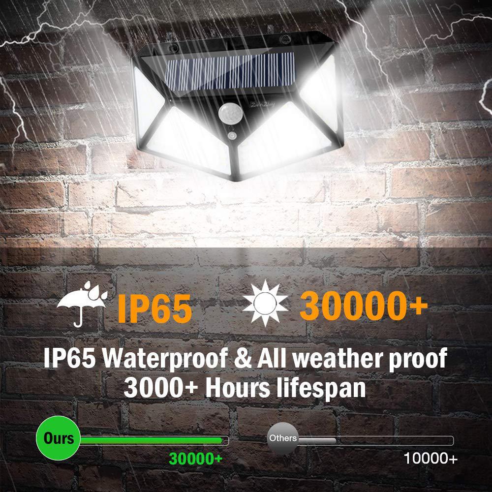 100 LED Solar Wall Light with Motion Sensor – Waterproof Outdoor Security Lamp (Fast US Shipping)
