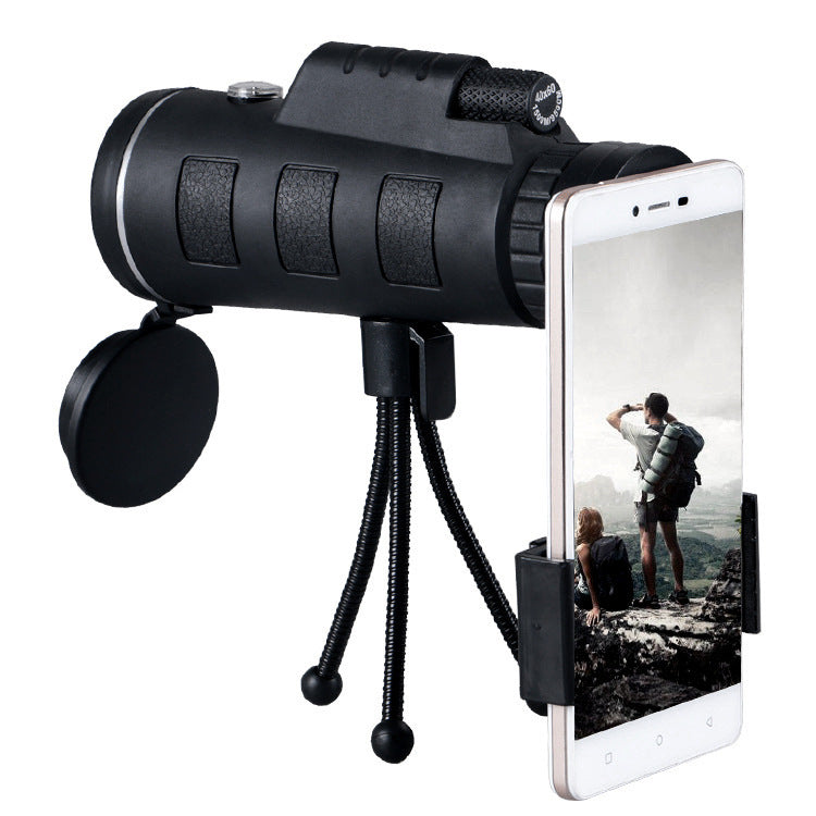 40x60 HD Monocular Telescope with Tripod, Compass & Phone Clip – Waterproof Zoom Scope for Outdoor Adventures