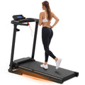 2.5HP Foldable Treadmill with App Control, Portable Home Walking Machine, 300LB Capacity, LED Display, Shock Absorption, Fast US Shipping
