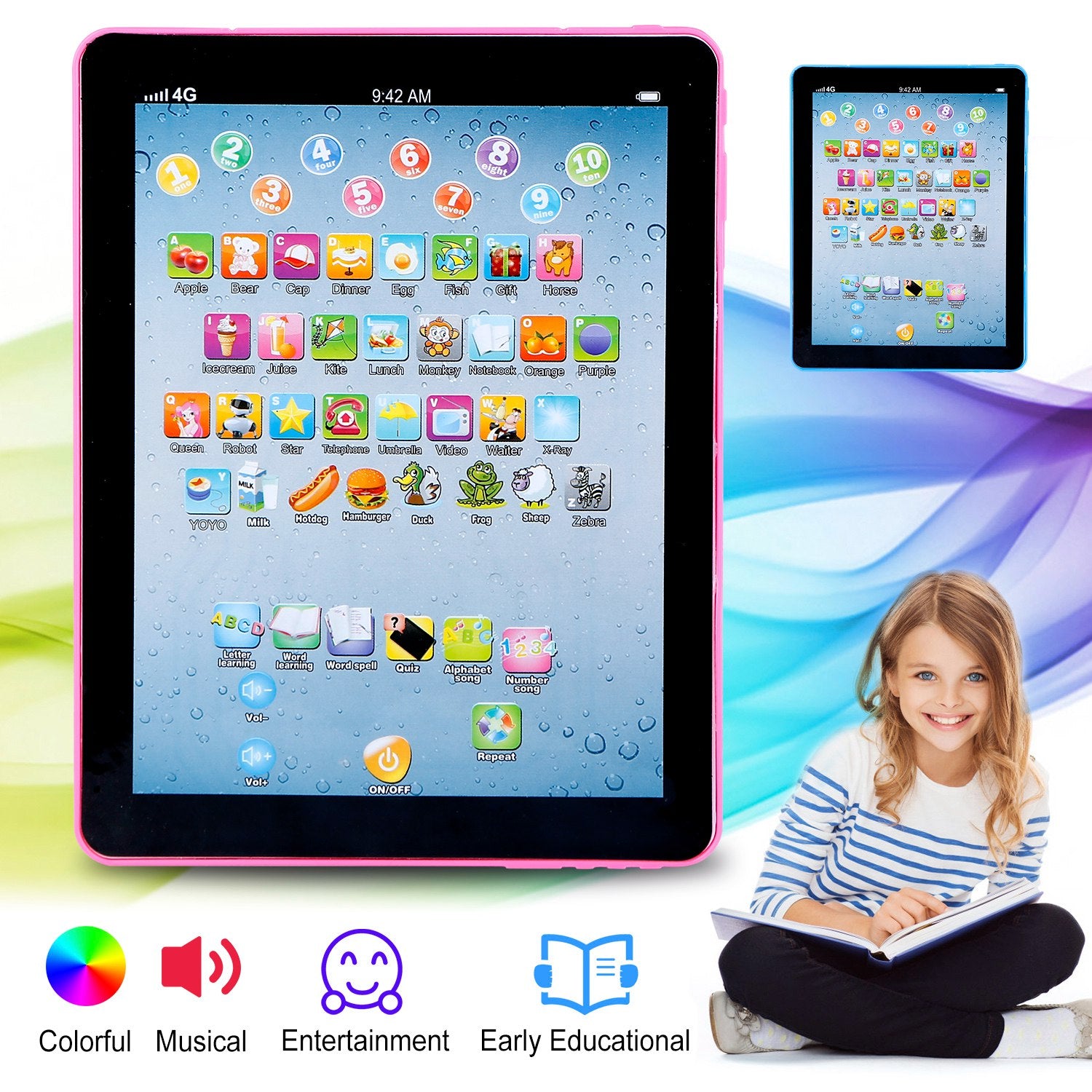 Baby Learning Tablet – Educational Musical Toy for Toddlers (Ages 1–6) | Fast US Shipping