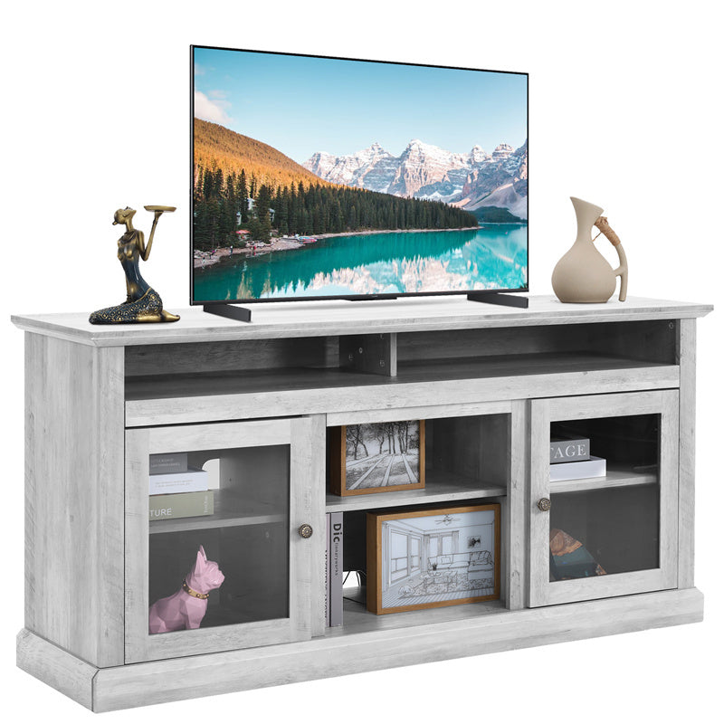 Vintage Wooden TV Stand – Farmhouse Rustic Media Console for Living Room (US Stock)