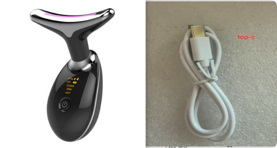 Premium EMS Thermal Neck & Face Lifting Massager – LED Photon & Microcurrent Anti-Aging Device (US Stock)