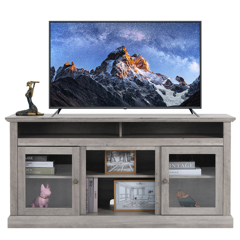 Vintage Wooden TV Stand – Farmhouse Rustic Media Console for Living Room (US Stock)