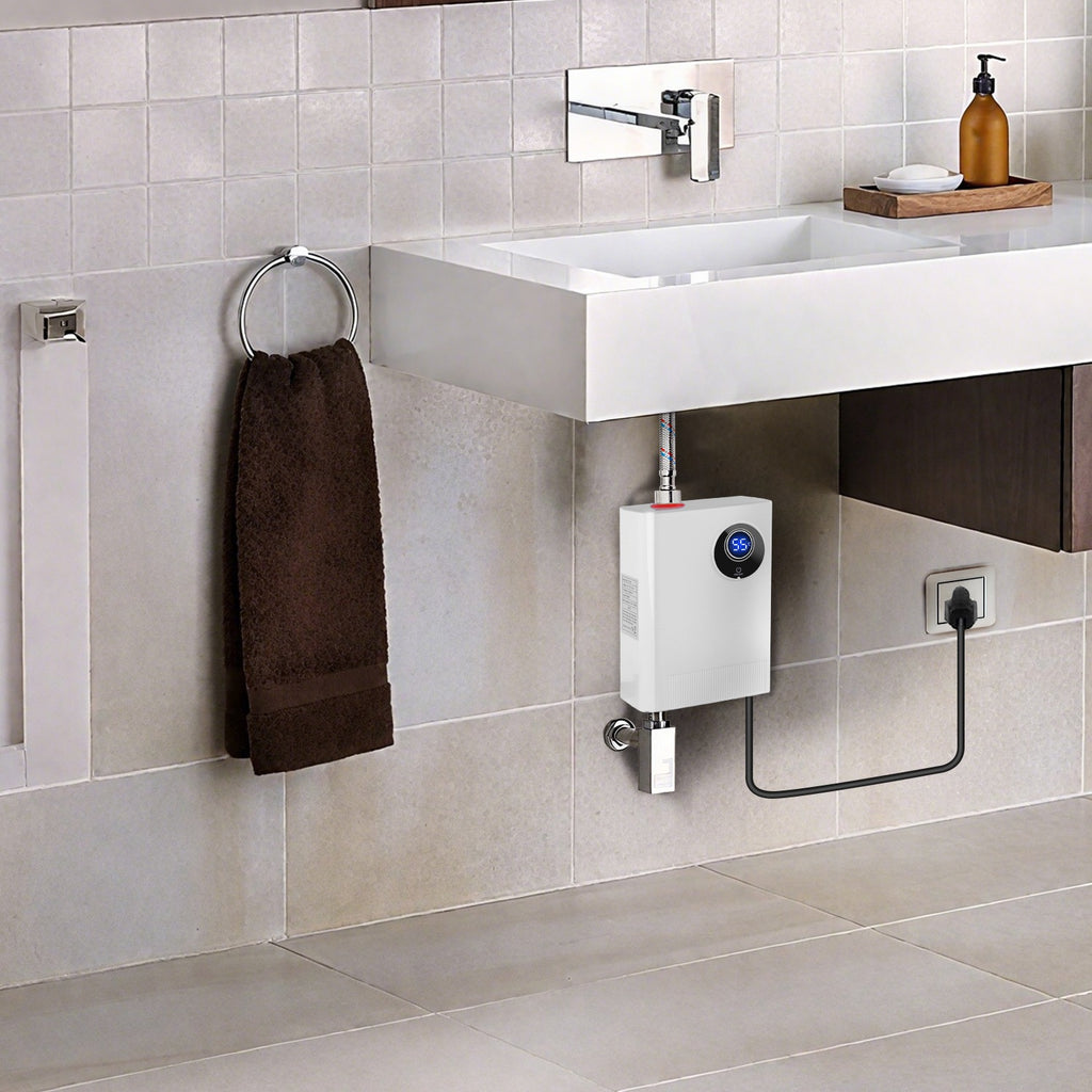 3000W Electric Tankless Water Heater with Digital Display – Instant Hot Water, UL Certified, 110–130V