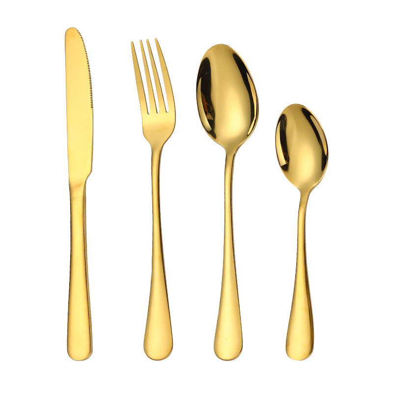Luxury 24-Piece Stainless Steel Tableware Set – Premium Cutlery with Free 3–7 Day US Shipping