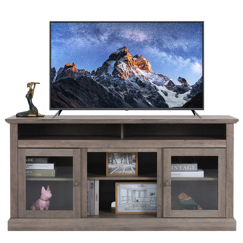 Vintage Wooden TV Stand – Farmhouse Rustic Media Console for Living Room (US Stock)