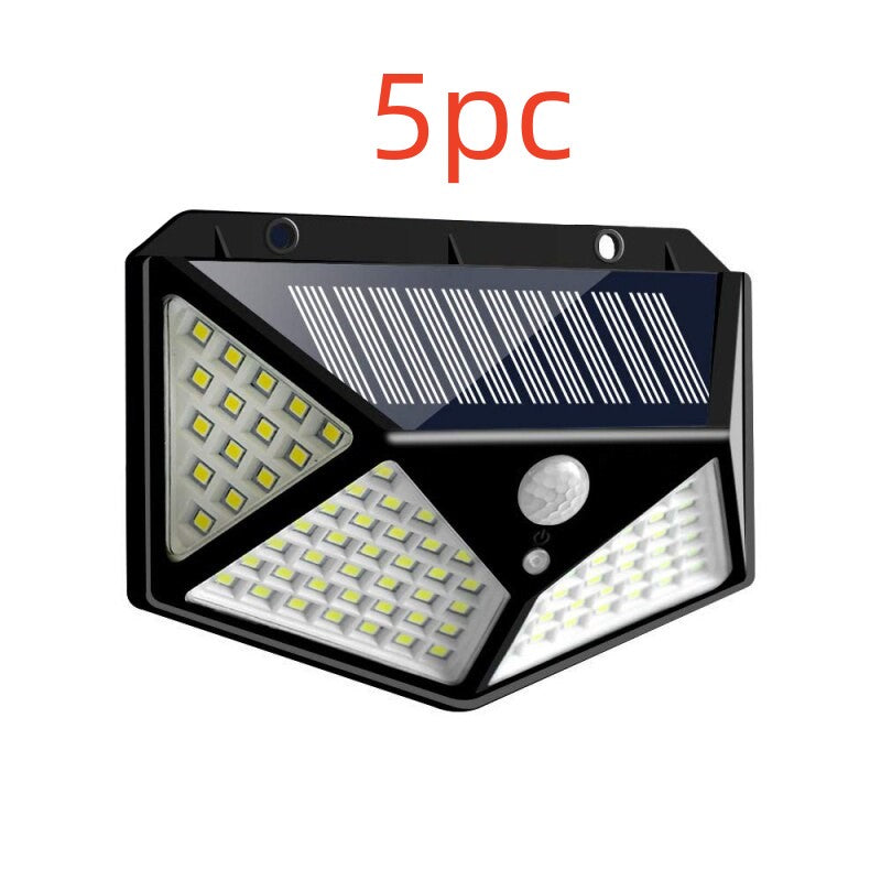 100 LED Solar Wall Light with Motion Sensor – Waterproof Outdoor Security Lamp (Fast US Shipping)