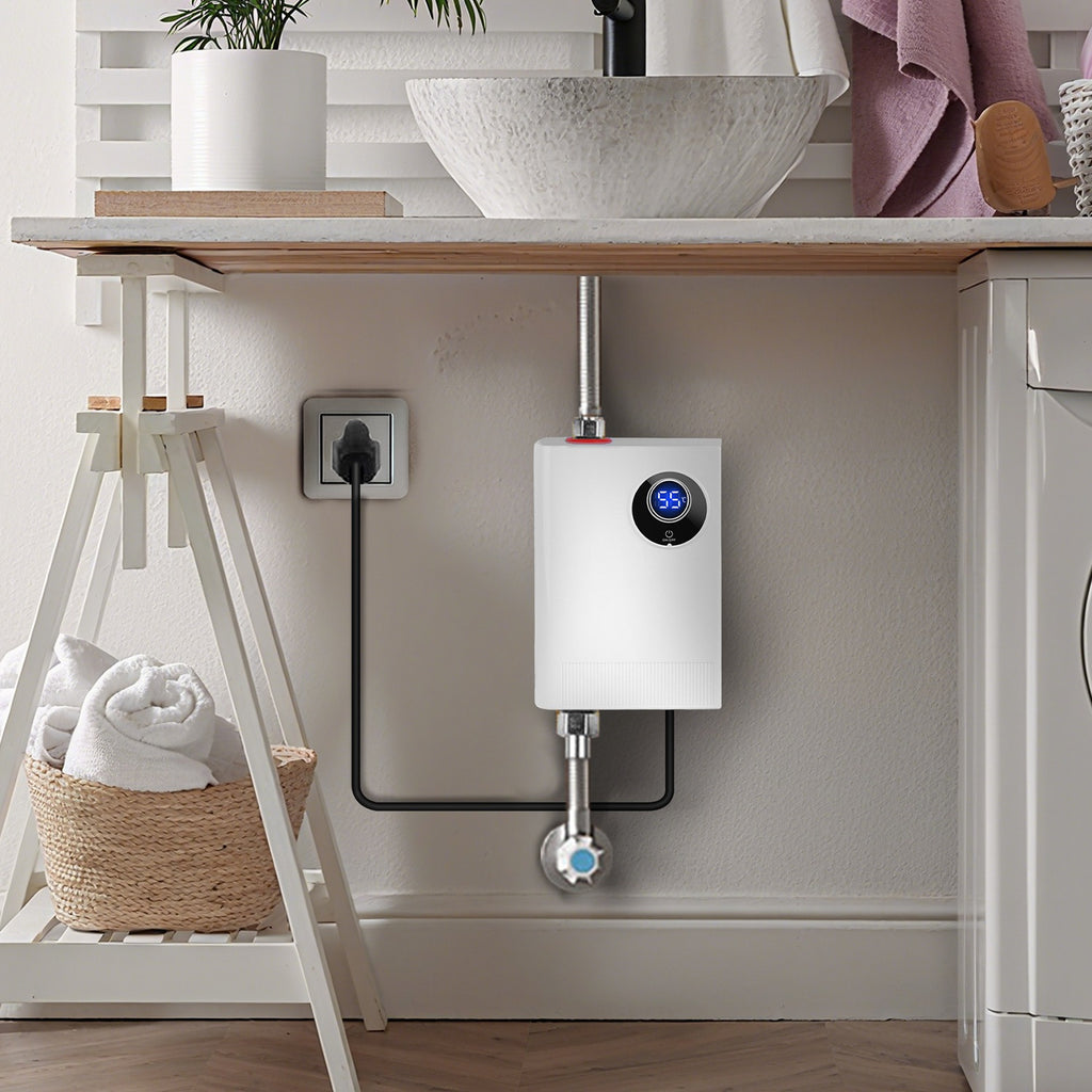 3000W Electric Tankless Water Heater with Digital Display – Instant Hot Water, UL Certified, 110–130V
