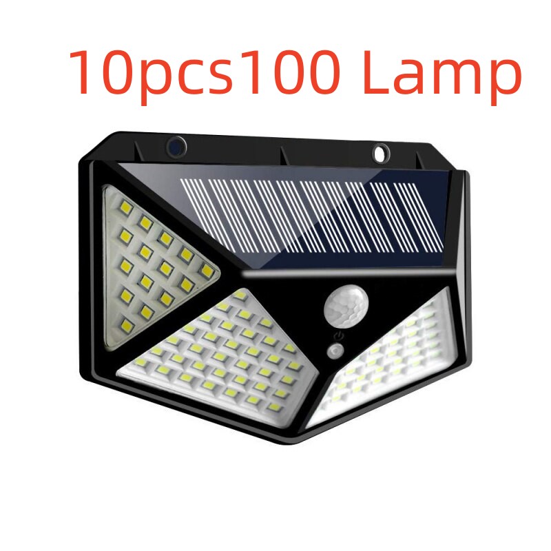 100 LED Solar Wall Light with Motion Sensor – Waterproof Outdoor Security Lamp (Fast US Shipping)