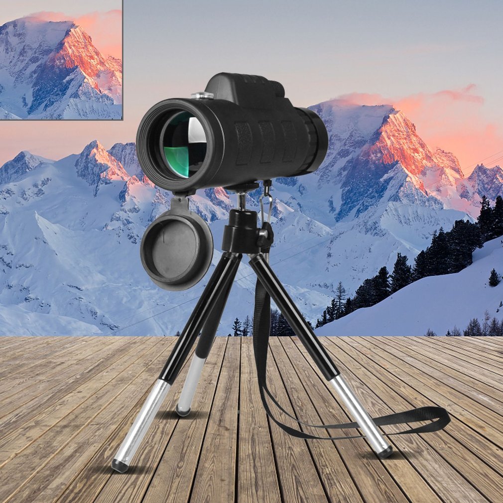 40x60 HD Monocular Telescope with Tripod, Compass & Phone Clip – Waterproof Zoom Scope for Outdoor Adventures