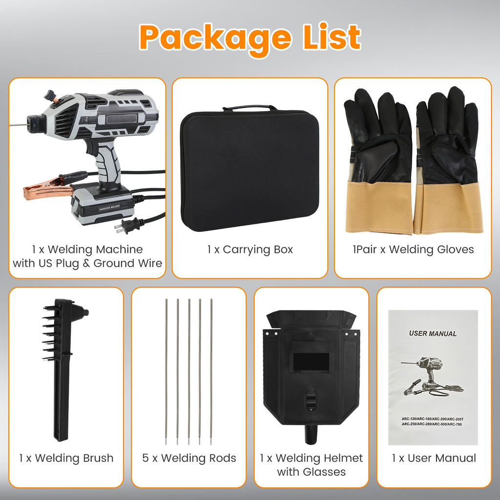 110V Portable Handheld Welding Machine 4600W | 20–120A ARC Welder with IGBT Inverter, UL Certified