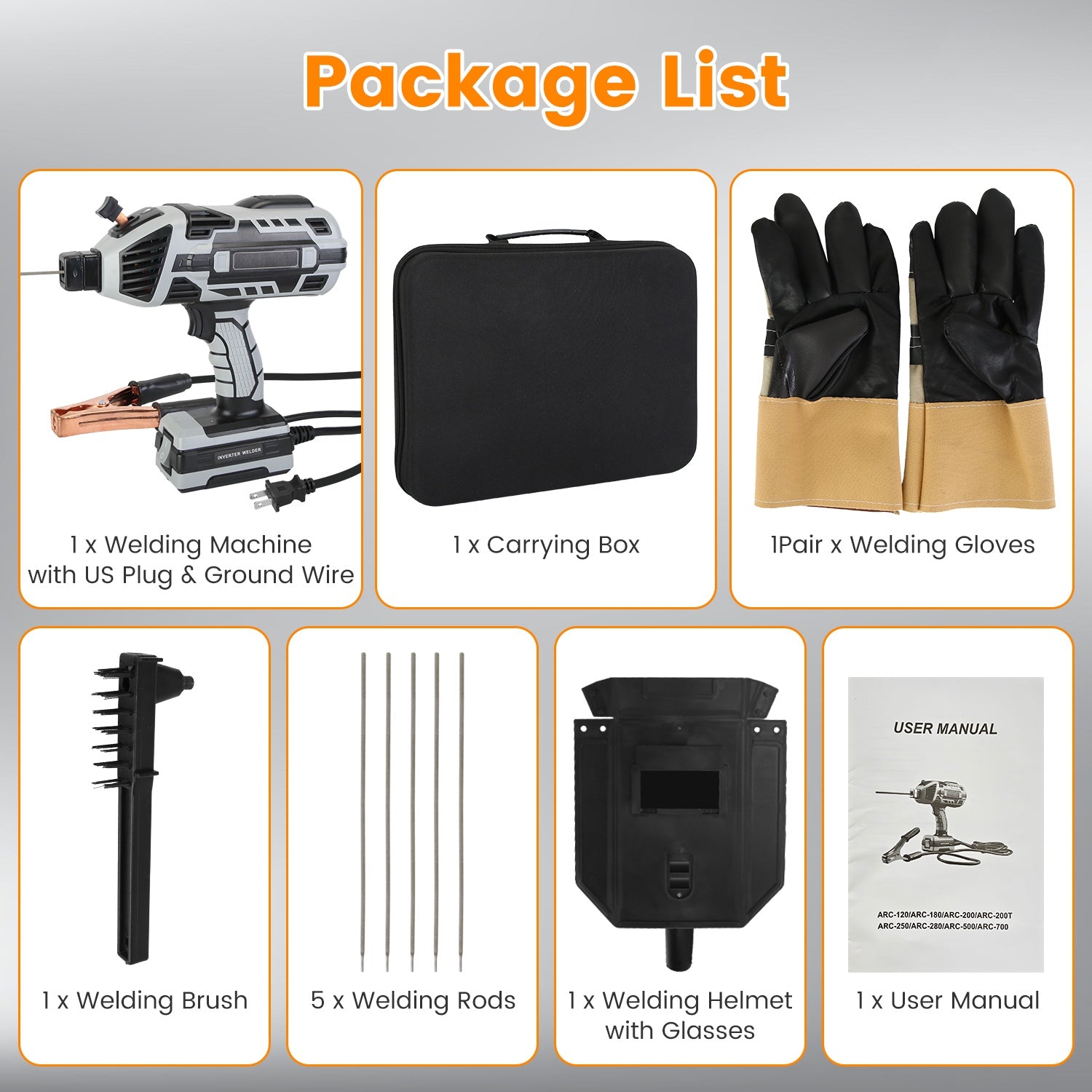 110V Portable Handheld Welding Machine 4600W | 20–120A ARC Welder with IGBT Inverter, UL Certified