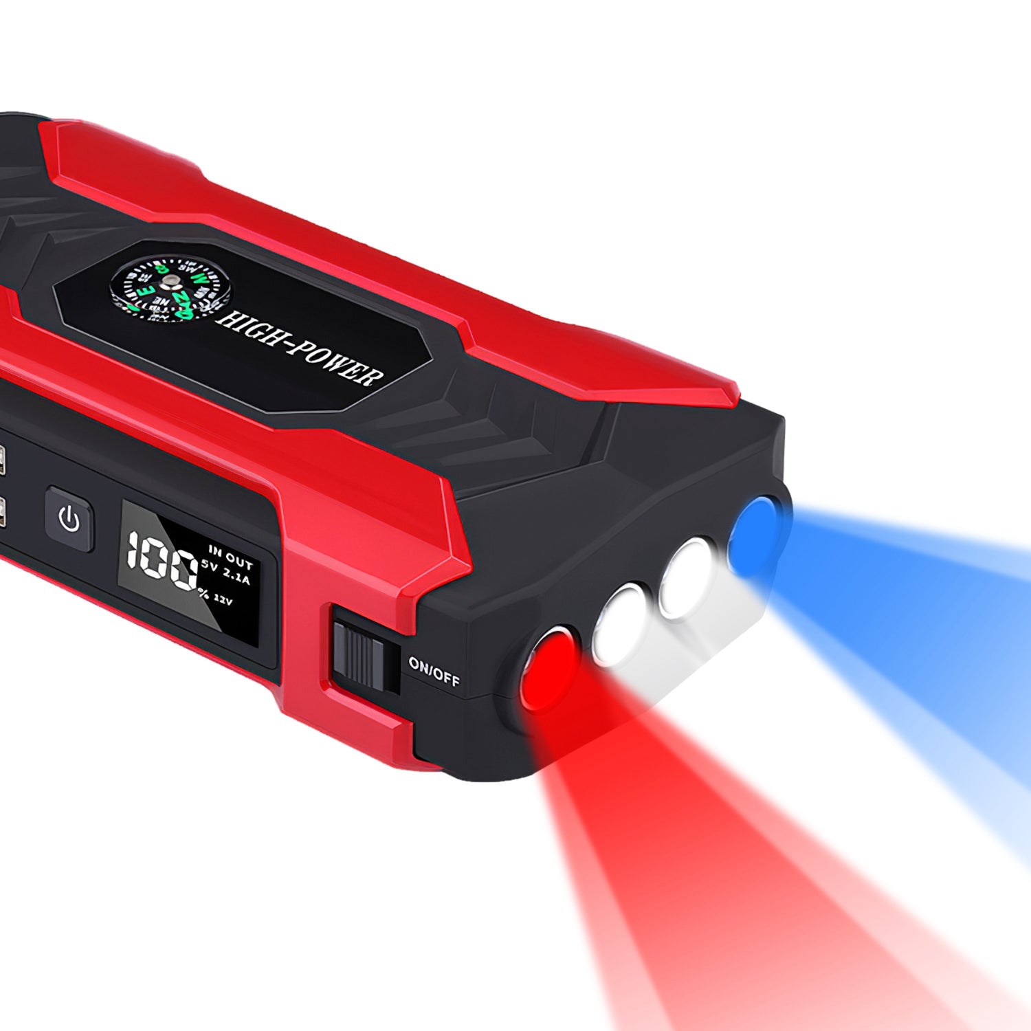 Car Jump Starter 800A 28000mAh – Portable Battery Booster with LCD & LED | Fast US Shipping