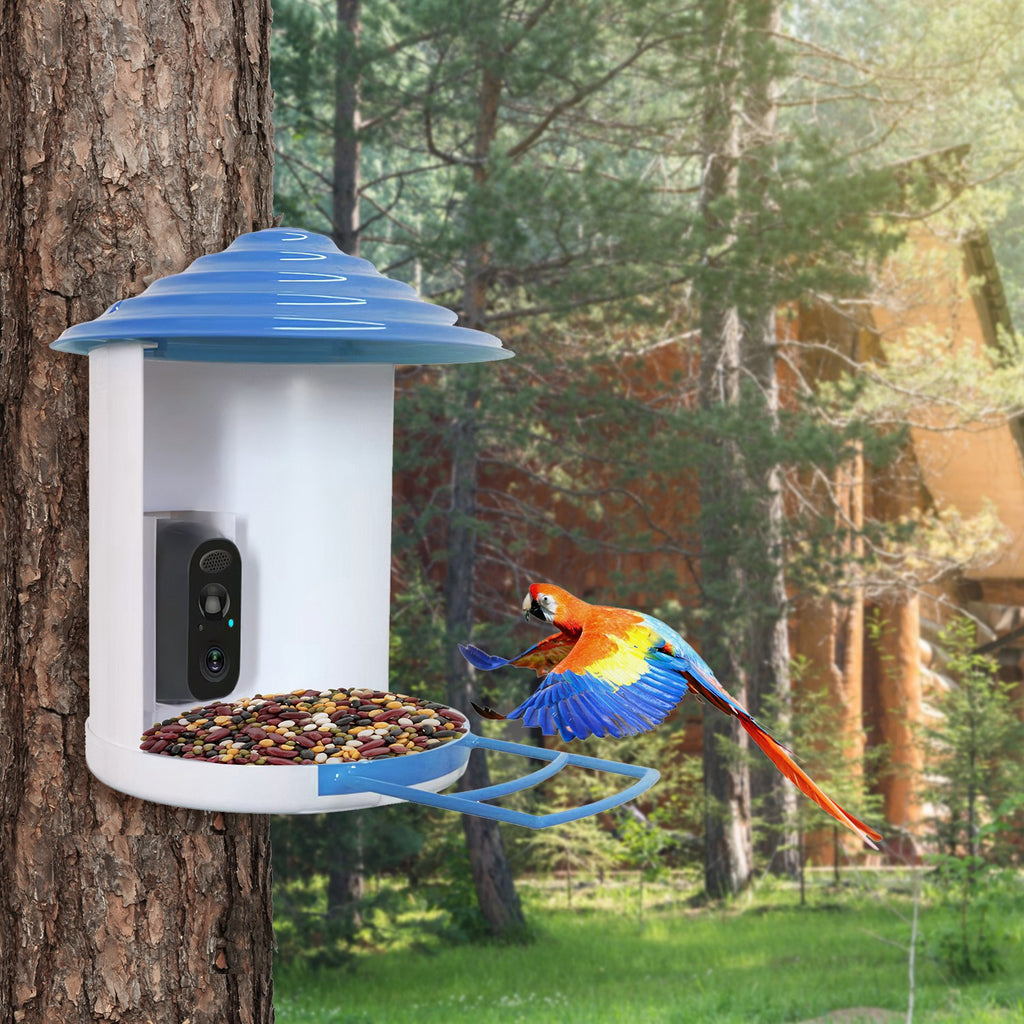 1080P Smart Bird Feeder Camera with Solar Panel, AI Bird Identification, Night Vision & Two-Way Audio (IP65 Waterproof)
