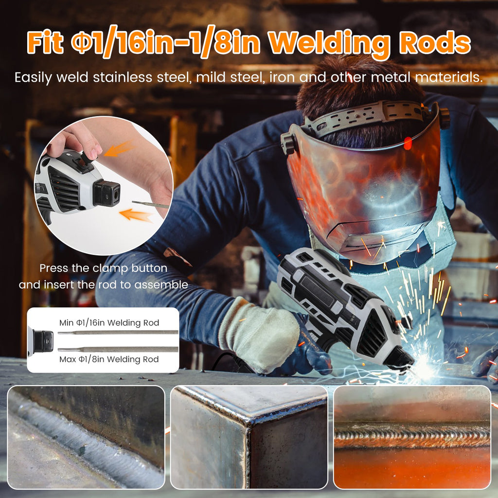 110V Portable Handheld Welding Machine 4600W | 20–120A ARC Welder with IGBT Inverter, UL Certified