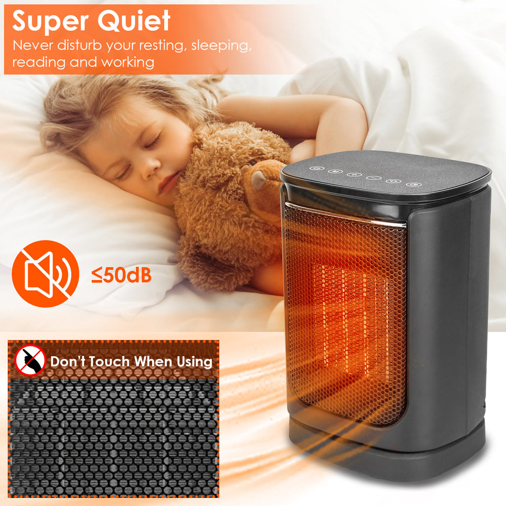 1500W Ceramic Space Heater with Remote Control, 90° Oscillation, Digital Display, Fast Heating – Free Shipping USA