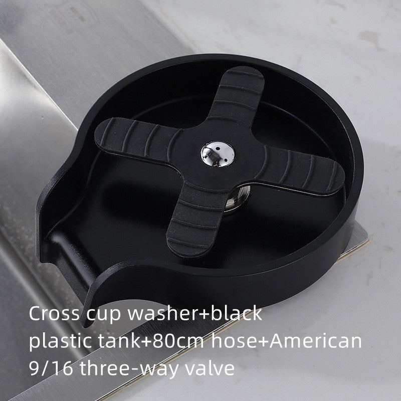 Premium Stainless Steel Cup Rinser for Kitchen Sink – Quick Glass Washer Faucet Attachment (US Stock)